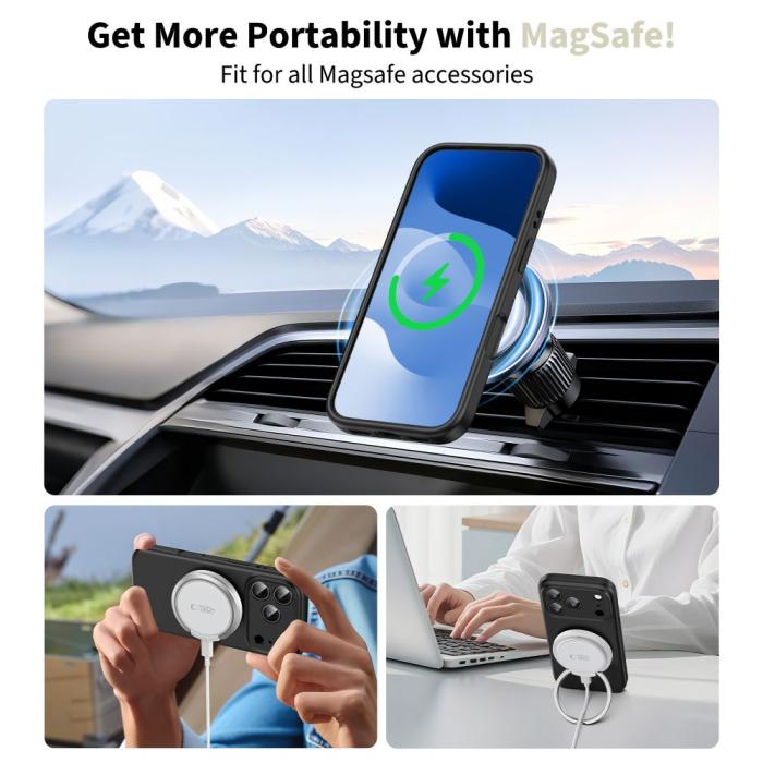Bild 3, Tech-Protect iPhone 17 Pro Skal MagSafe Silicone Svart