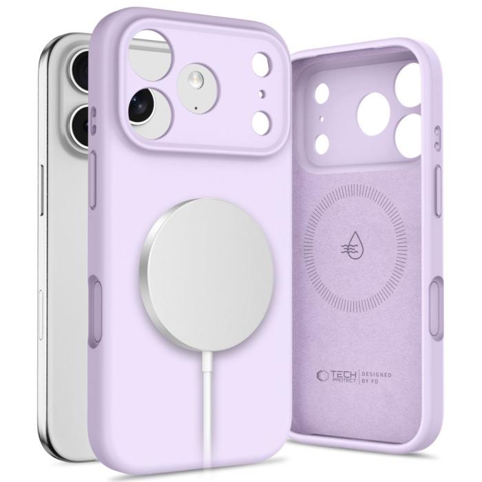 Bild 1, Tech-Protect iPhone 17 Pro Skal MagSafe Silicone Mauve