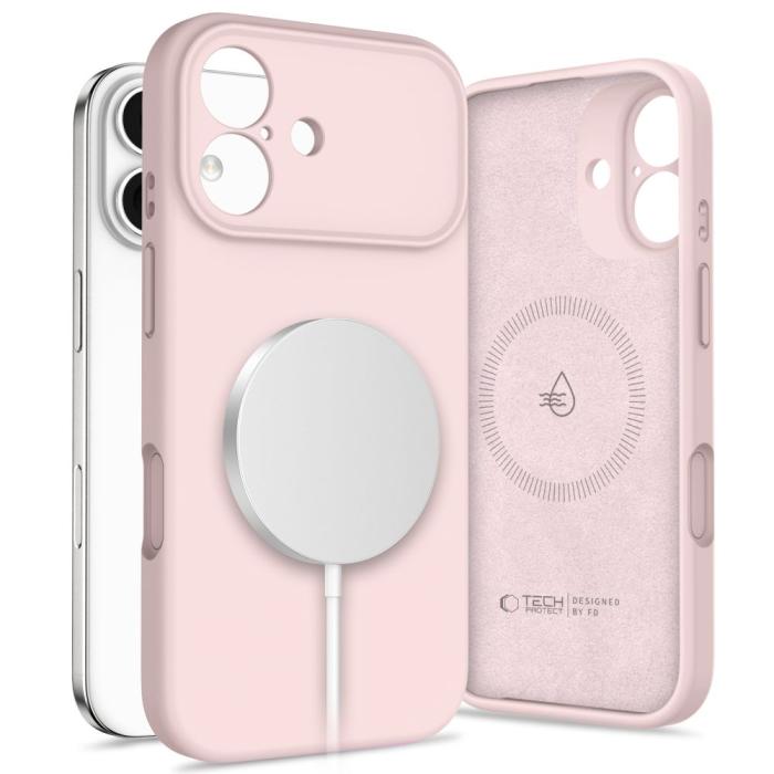 Bild 1, Tech-Protect iPhone 17 Skal MagSafe Silicone Pink Pearl
