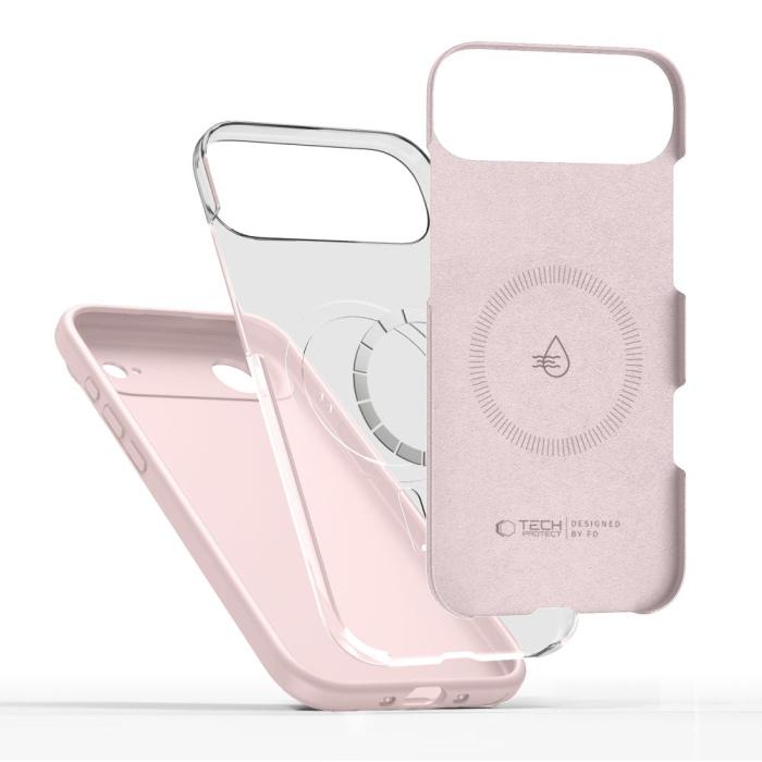 Bild 2, Tech-Protect iPhone Air Skal MagSafe Silicone Pink Pearl