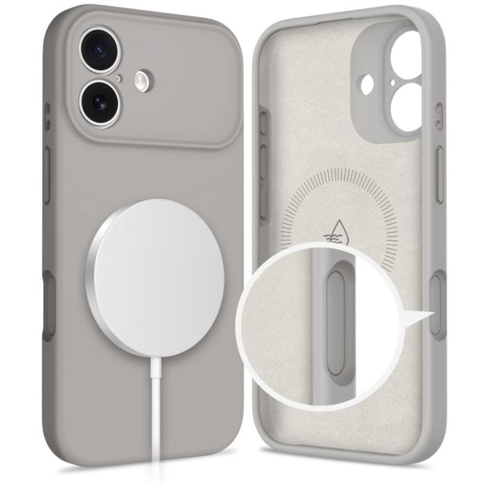 Bild 5, Tech-Protect iPhone 17 Skal MagSafe Silicone Stone Grey