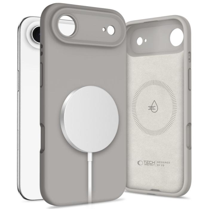 Bild 1, Tech-Protect iPhone Air Skal MagSafe Silicone Stone Grey