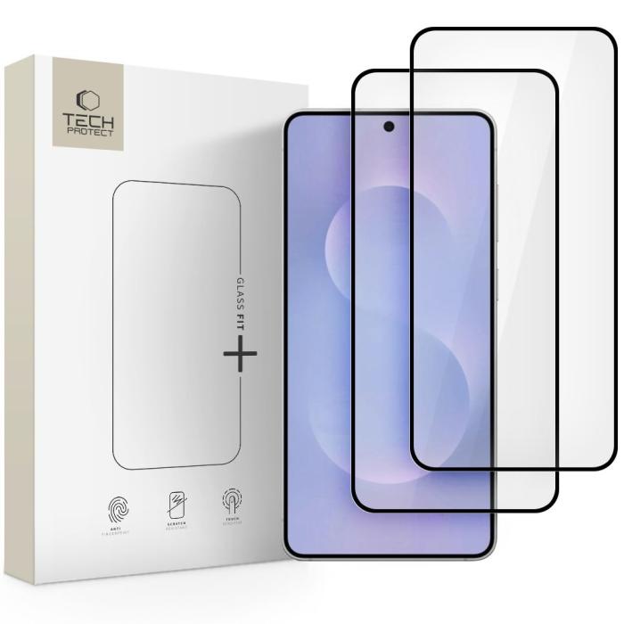 Bild 1, Tech-Protect Galaxy S25 Edge 2-PACK Skärmskydd GlassFit+ Härdat Glas