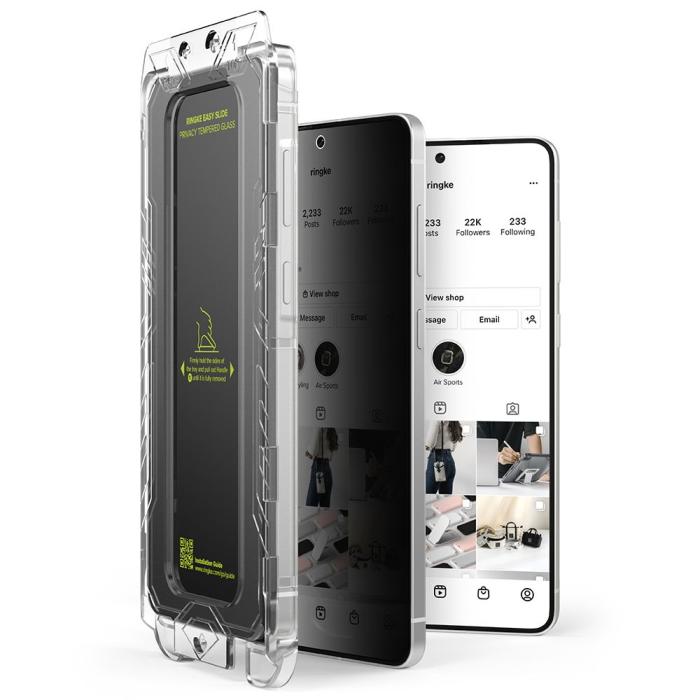 Bild 2, Ringke Galaxy S25 Edge 2-PACK Easy Slide Skärmskydd Privacy
