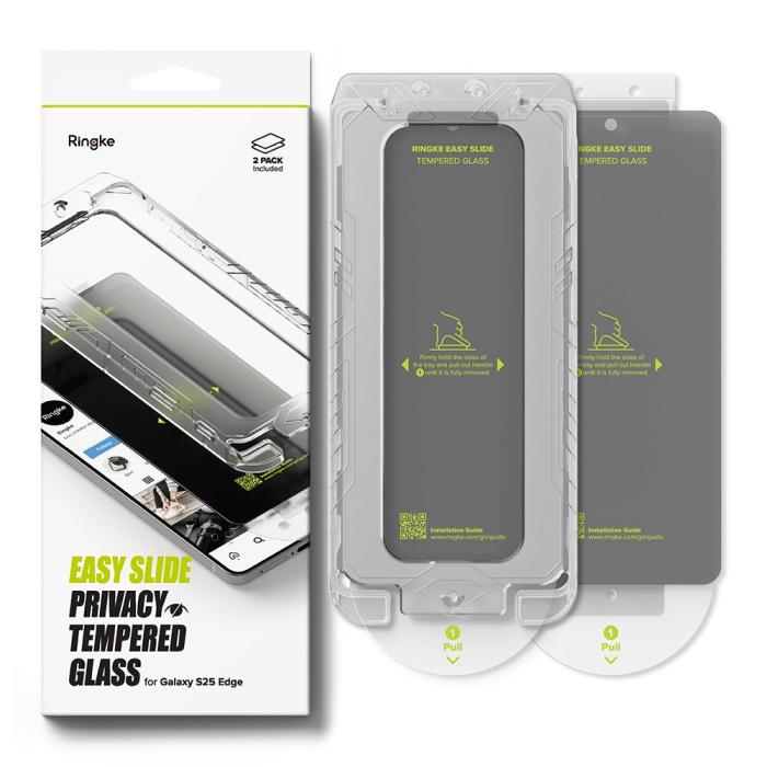 Bild 3, Ringke Galaxy S25 Edge 2-PACK Easy Slide Skärmskydd Privacy