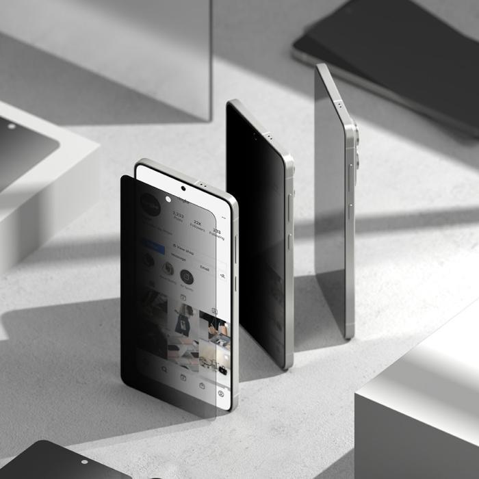 Bild 6, Ringke Galaxy S25 Edge 2-PACK Easy Slide Skärmskydd Privacy