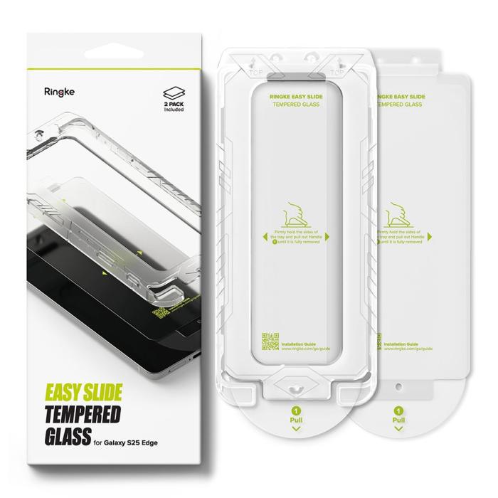 Bild 3, Ringke Galaxy S25 Edge 2-PACK Easy Slide Skärmskydd Härdat Glas