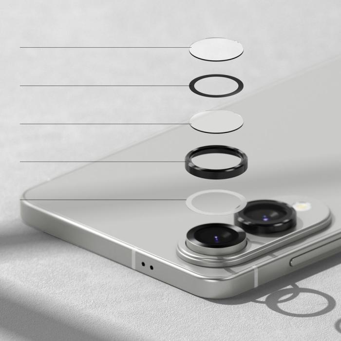 Bild 5, Ringke Samsung Galaxy S25 Edge Linsskydd Härdat Glas Svart
