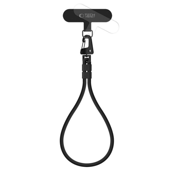 Bild 1, Tech-Protect Mobilsnöre Rope Wrist Strap Svart
