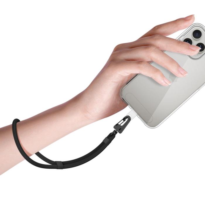 Bild 2, Tech-Protect Mobilsnöre Rope Wrist Strap Svart