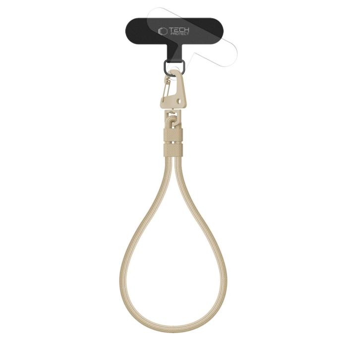 Bild 1, Tech-Protect Mobilsnöre Rope Wrist Strap Taupe