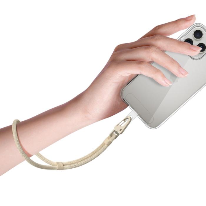 Bild 2, Tech-Protect Mobilsnöre Rope Wrist Strap Taupe
