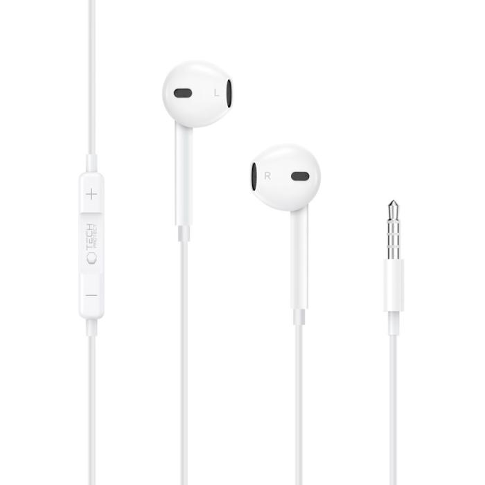 Bild 3, Tech-Protect In-Ear Hörlurar Mini Jack UltraBoost Vit