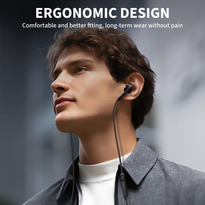Bild 4, Tech-Protect In-Ear Hörlurar USB-C UltraBoost Svart