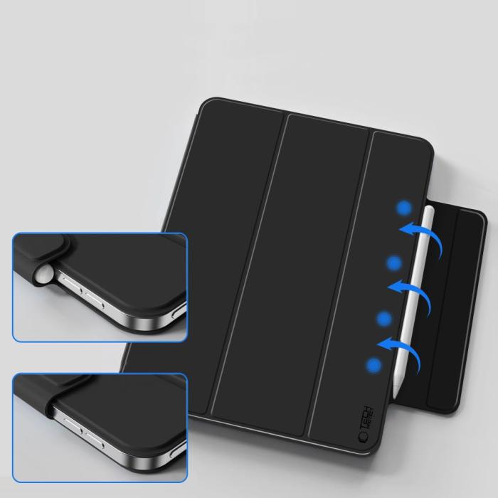 Bild 6, Tech-Protect iPad Air 13 2025 / 2024 Fodral SC Magnetic Svart