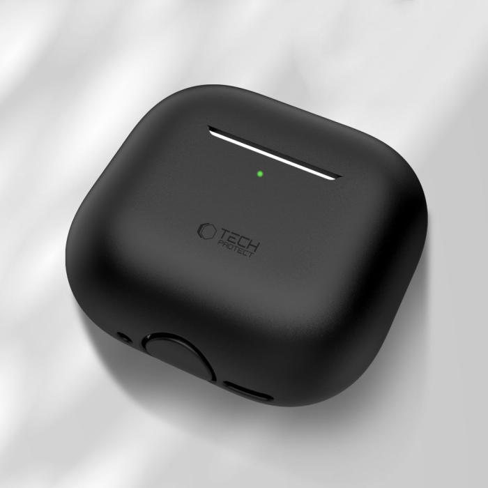 Bild 2, Tech-Protect AirPods 4 Skal Silikon Svart