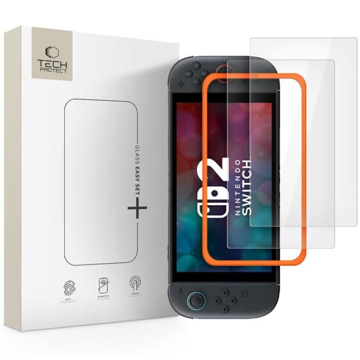 Bild 1, Tech-Protect Nintendo Switch 2 2-PACK Skärmskydd EasySet+ Härdat Glas