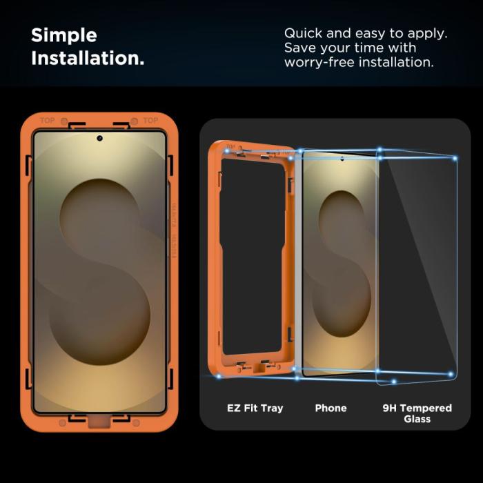Bild 3, Tech-Protect Galaxy S25 Ultra 2-PACK Skärmskydd QuickSet+ Härdat Glas