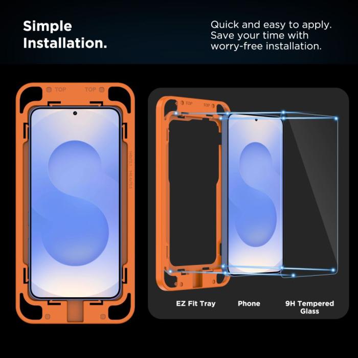 Bild 3, Tech-Protect Galaxy S25 2-PACK Skärmskydd QuickSet+ Härdat Glas