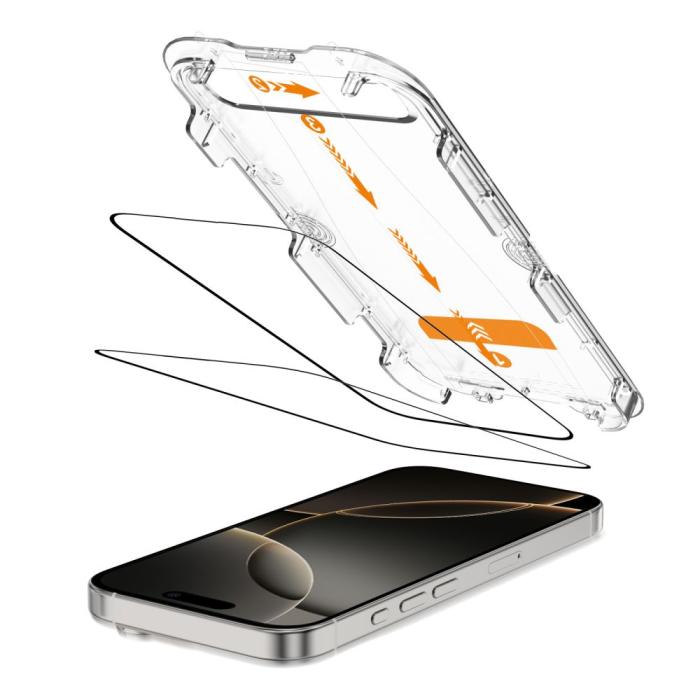 Bild 2, Tech-Protect iPhone 16 Pro 2-PACK Skärmskydd QuickSet+ Härdat Glas