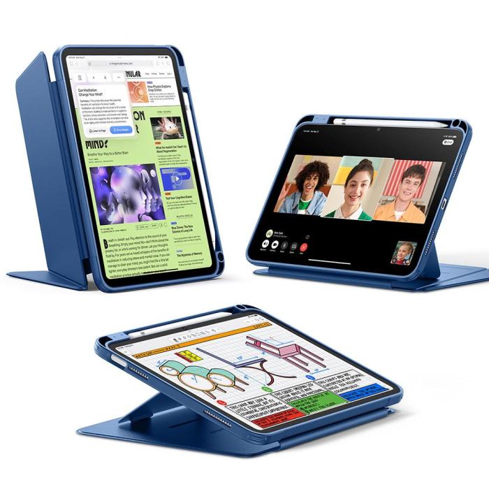 Bild 2, ESR iPad 11 2025 / 10.9 2022 Fodral Flip Hybrid Navy Blue