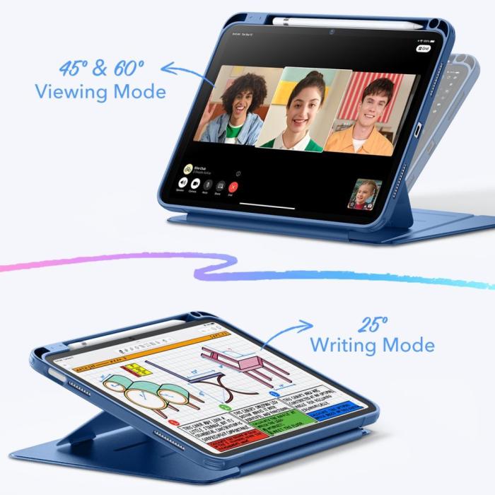 Bild 3, ESR iPad 11 2025 / 10.9 2022 Fodral Flip Hybrid Navy Blue