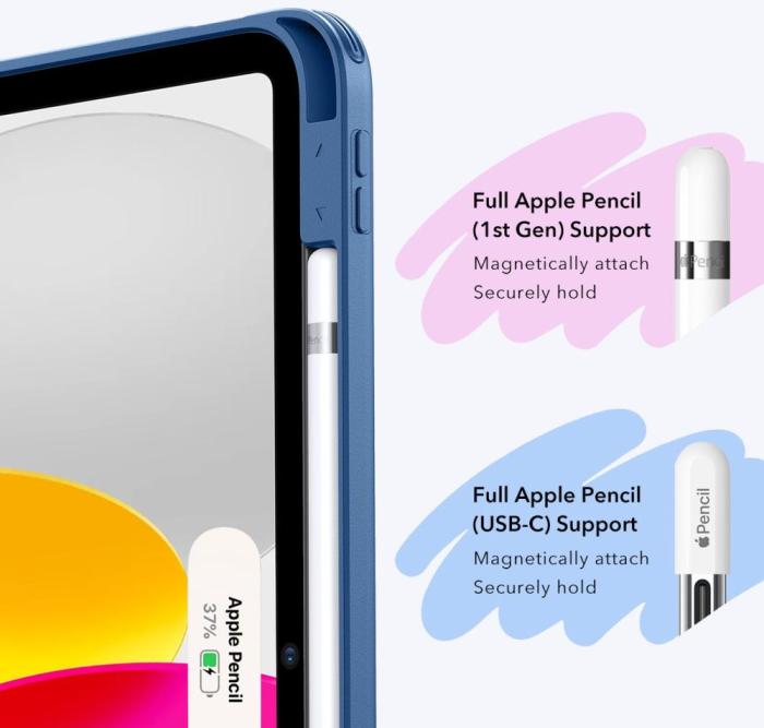 Bild 6, ESR iPad 11 2025 / 10.9 2022 Fodral Flip Hybrid Navy Blue
