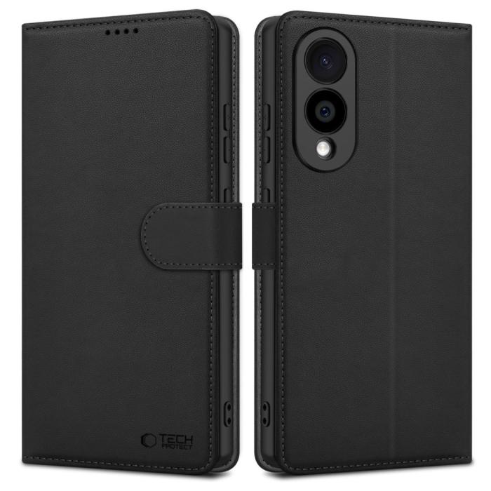 Bild 1, Tech-Protect Samsung Galaxy S25 Edge Fodral Läder Svart