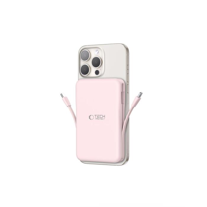 Bild 2, Tech-Protect 10000 mAh MagSafe Powerbank LifeMag Rosa
