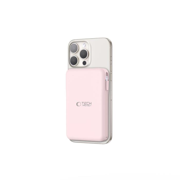 Bild 3, Tech-Protect 10000 mAh MagSafe Powerbank LifeMag Rosa