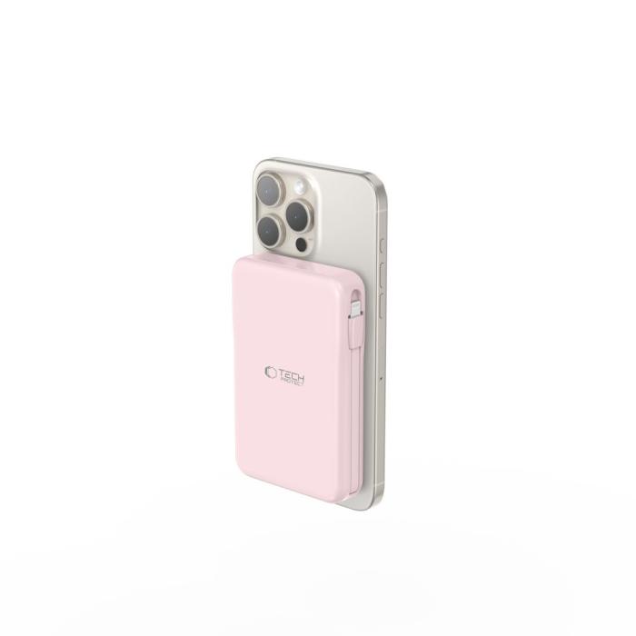 Bild 4, Tech-Protect 10000 mAh MagSafe Powerbank LifeMag Rosa