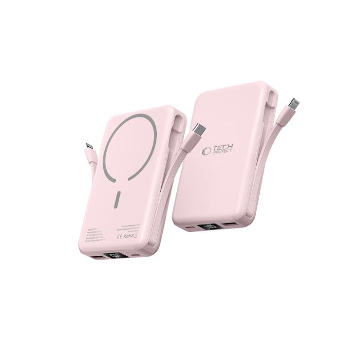 Bild 6, Tech-Protect 10000 mAh MagSafe Powerbank LifeMag Rosa