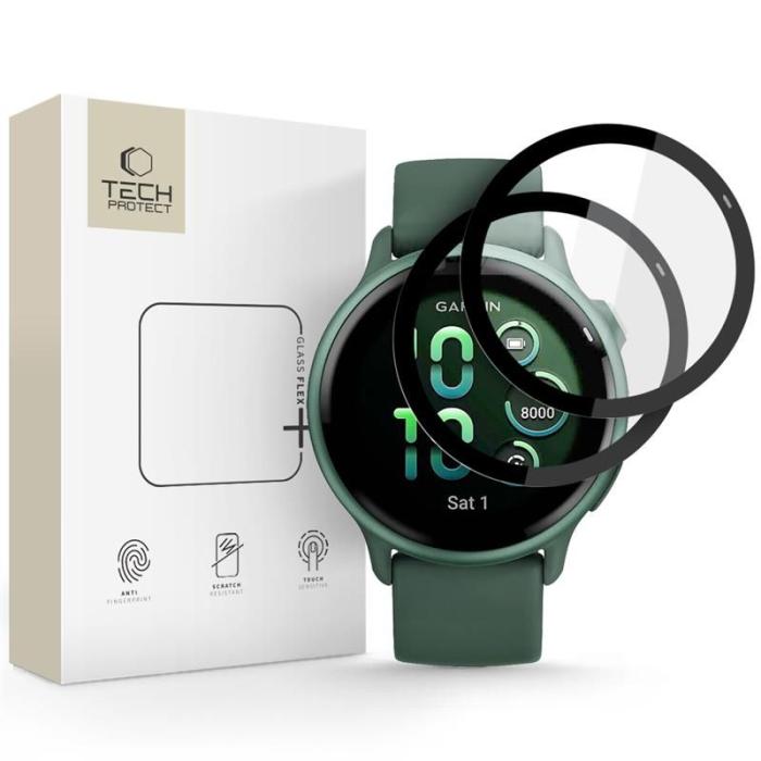 Bild 1, Tech-Protect Garmin Vivoactive 6 2-PACK Skärmskydd GlassFlex+