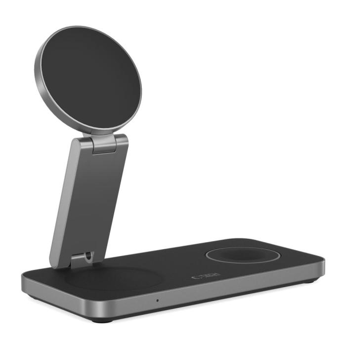 Bild 3, Tech-Protect 15W Qi Trådlös 3in1 Magnetisk MagSafe Laddare Svart