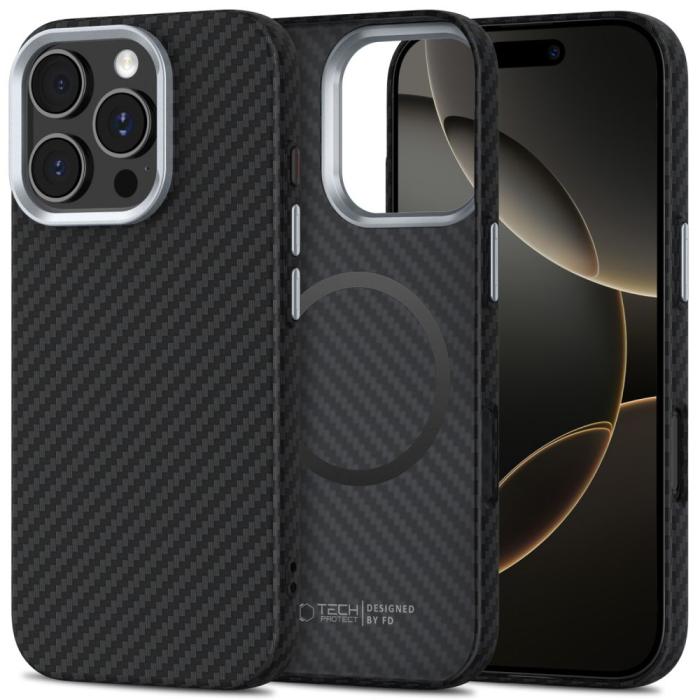 Bild 1, Tech-Protect iPhone 16 Pro Max Skal MagSafe ION Carbon Svart