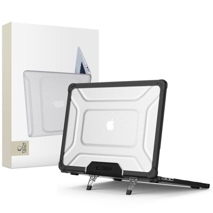 Bild 1, Tech-Protect MacBook Air 13 2025-2023 Skal SmartShell Black/Clear