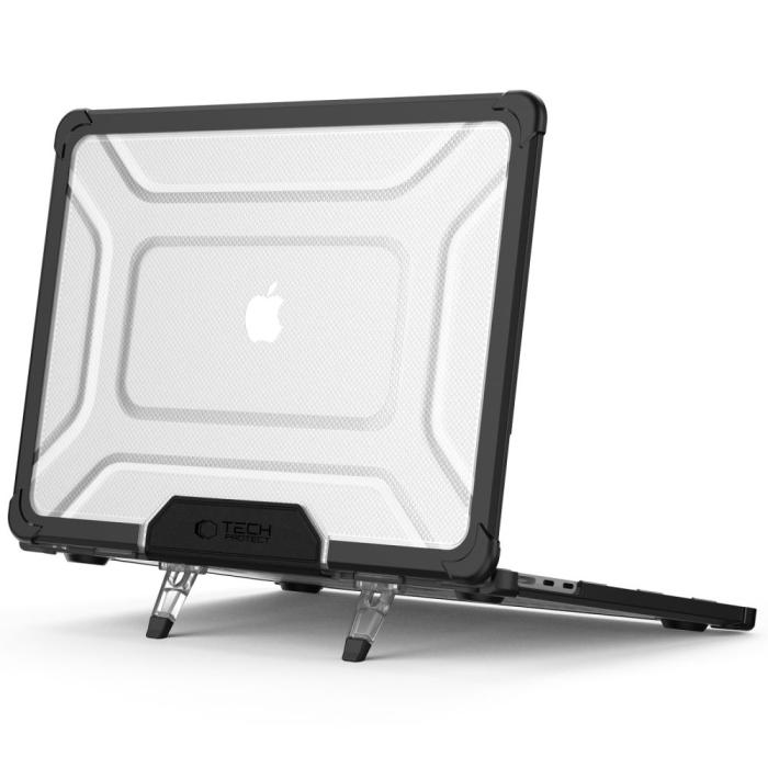 Bild 2, Tech-Protect MacBook Air 13 2025-2023 Skal SmartShell Black/Clear