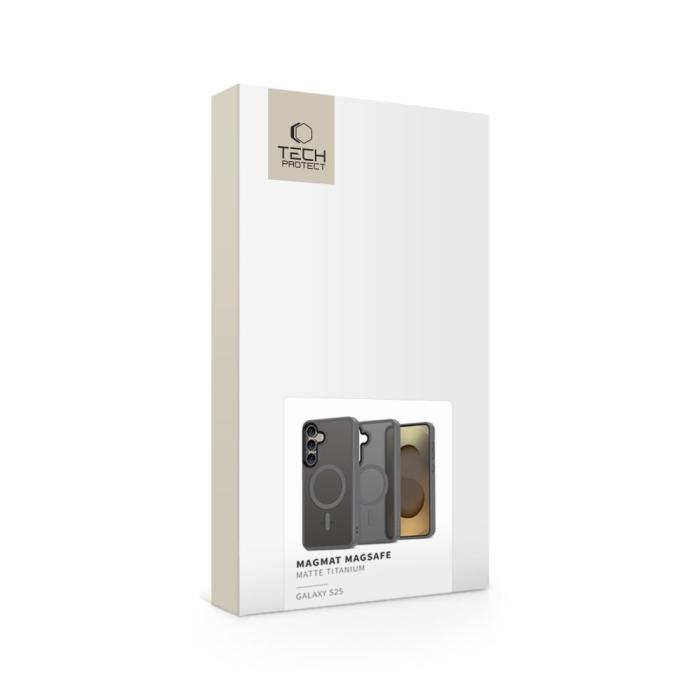Bild 5, Tech-Protect Galaxy S25 Skal MagSafe MagMat Matt Titanium