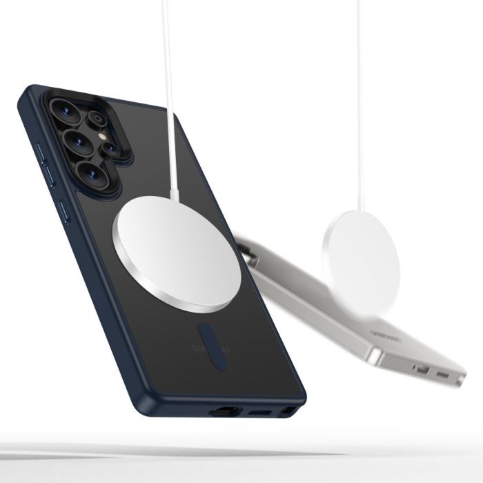 Bild 2, Tech-Protect Galaxy S25 Ultra Skal MagSafe MagMat Matt Mörk Blå