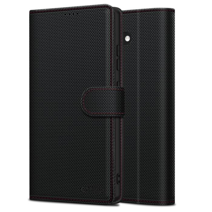 Bild 3, Tech-Protect Galaxy A56 5G Fodral Wallet RS Svart / Röd