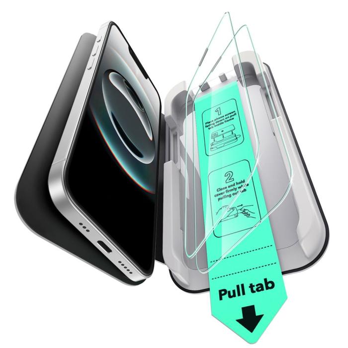 Bild 2, ESR iPhone 16e/14/13/13 Pro 2-PACK Skärmskydd UltraFit Härdat Glas