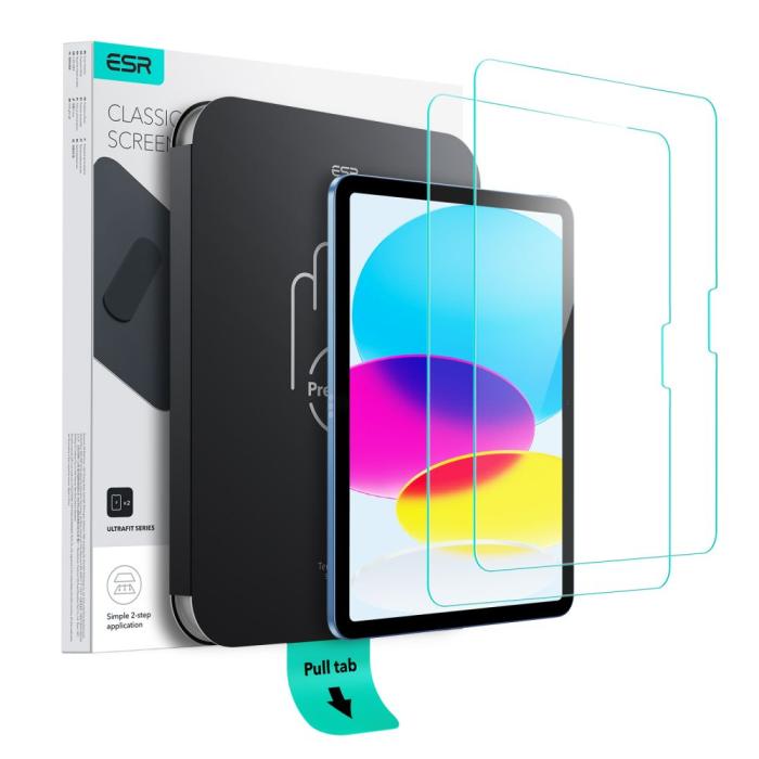 Bild 1, ESR iPad 11 2025/10.9 2022 2-PACK Skärmskydd UltraFit Härdat Glas