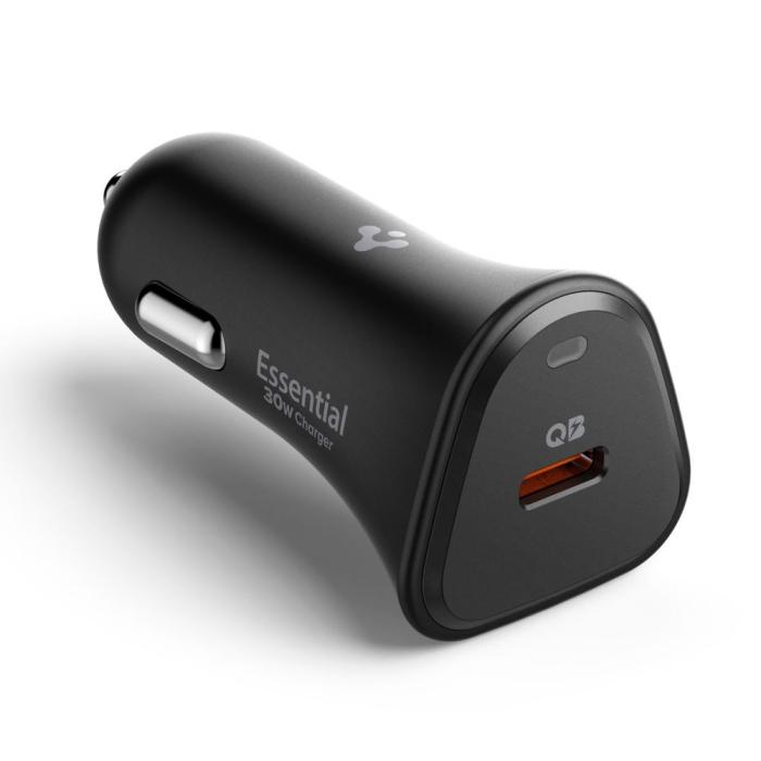 Bild 4, Spigen 30W Billaddare USB-C Svart