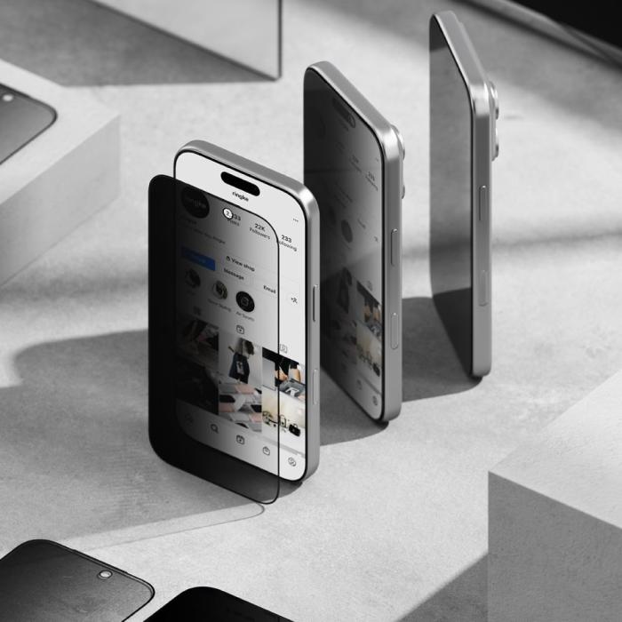 Bild 5, Ringke iPhone 17 2-PACK Easy Slide Skärmskydd Privacy