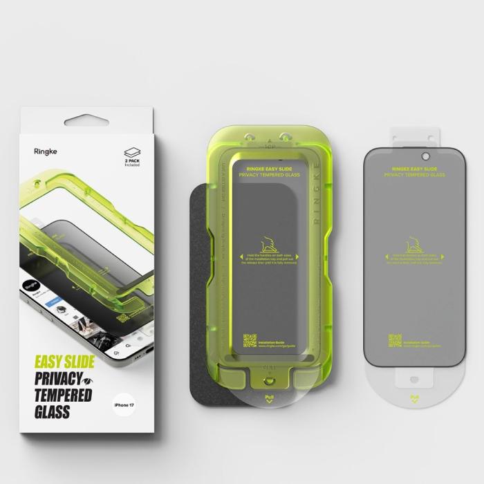 Bild 6, Ringke iPhone 17 2-PACK Easy Slide Skärmskydd Privacy