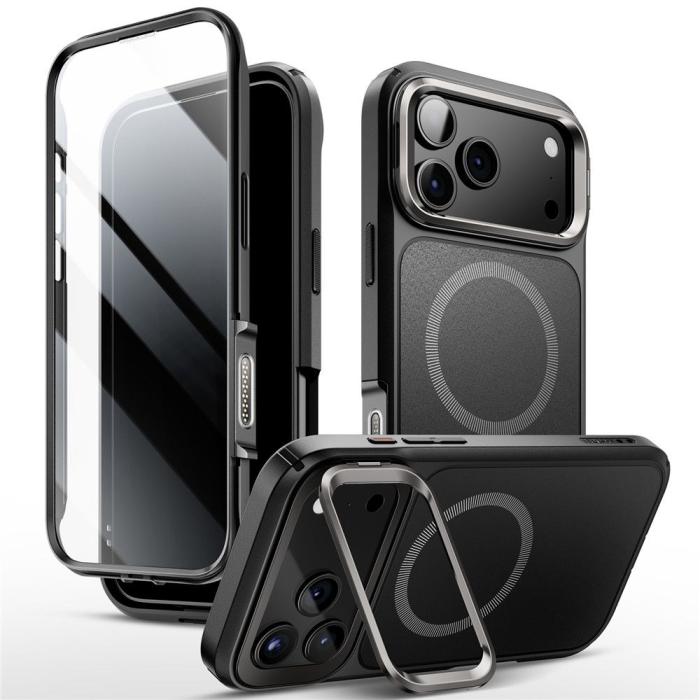 Bild 2, Supcase iPhone 17 Pro Skal MagSafe Iblsn Ares Flip Svart