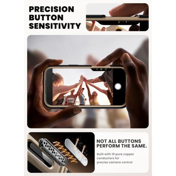 Bild 4, Supcase iPhone 17 Pro Max Skal MagSafe Iblsn Ares Flip Desert Gold
