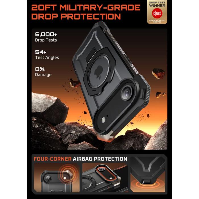 Bild 3, Supcase iPhone Air Skal MagSafe Unicorn Beetle Grip Svart