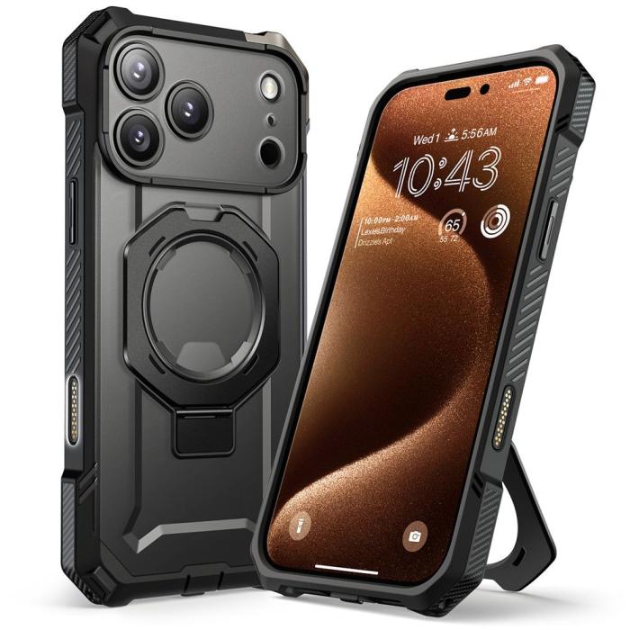 Bild 2, Supcase iPhone 17 Pro Max Skal MagSafe Unicorn Beetle Grip Svart