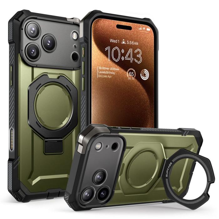 Bild 1, Supcase iPhone 17 Pro Max Skal MagSafe Unicorn Beetle Grip Guldan